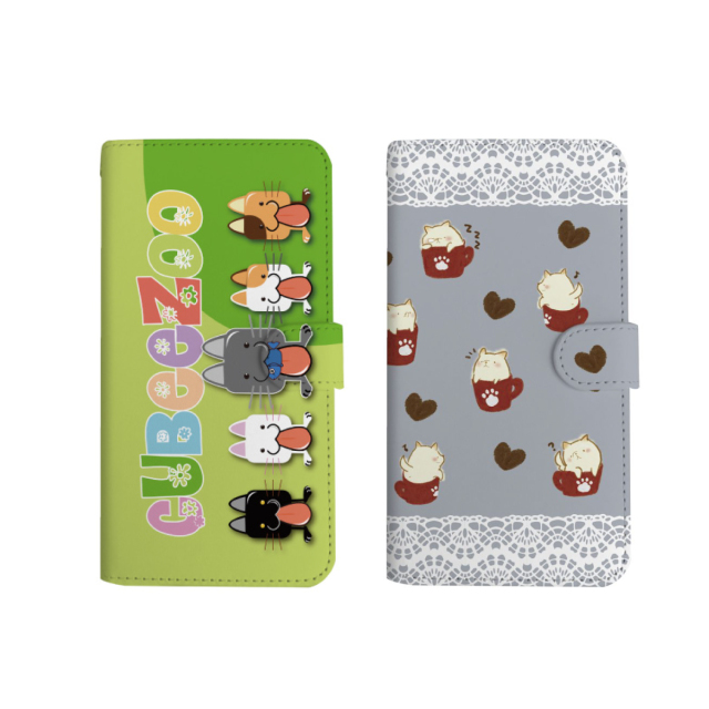 両面印刷可能シンプルポケットタイプ手帳型スマホケース