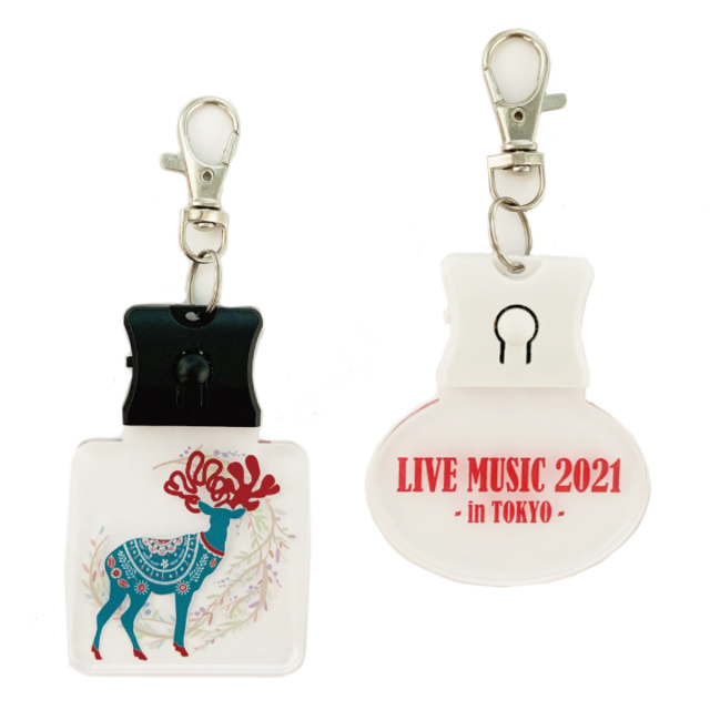 光るアクリルキーホルダー